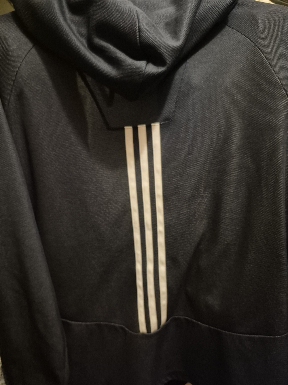 Adidas Golf Women’s Navy Blue Full-Zip Hoodie Sweater With White Zipper. - Picture 4 of 6